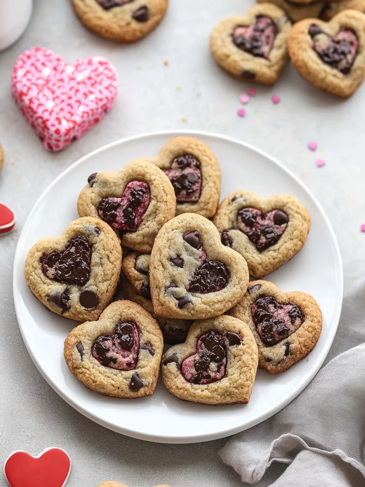 Heart Shaped Chocolate Chip Cookies in Under 30 Minutes 3 Heart Shaped Chocolate Chip Cookies