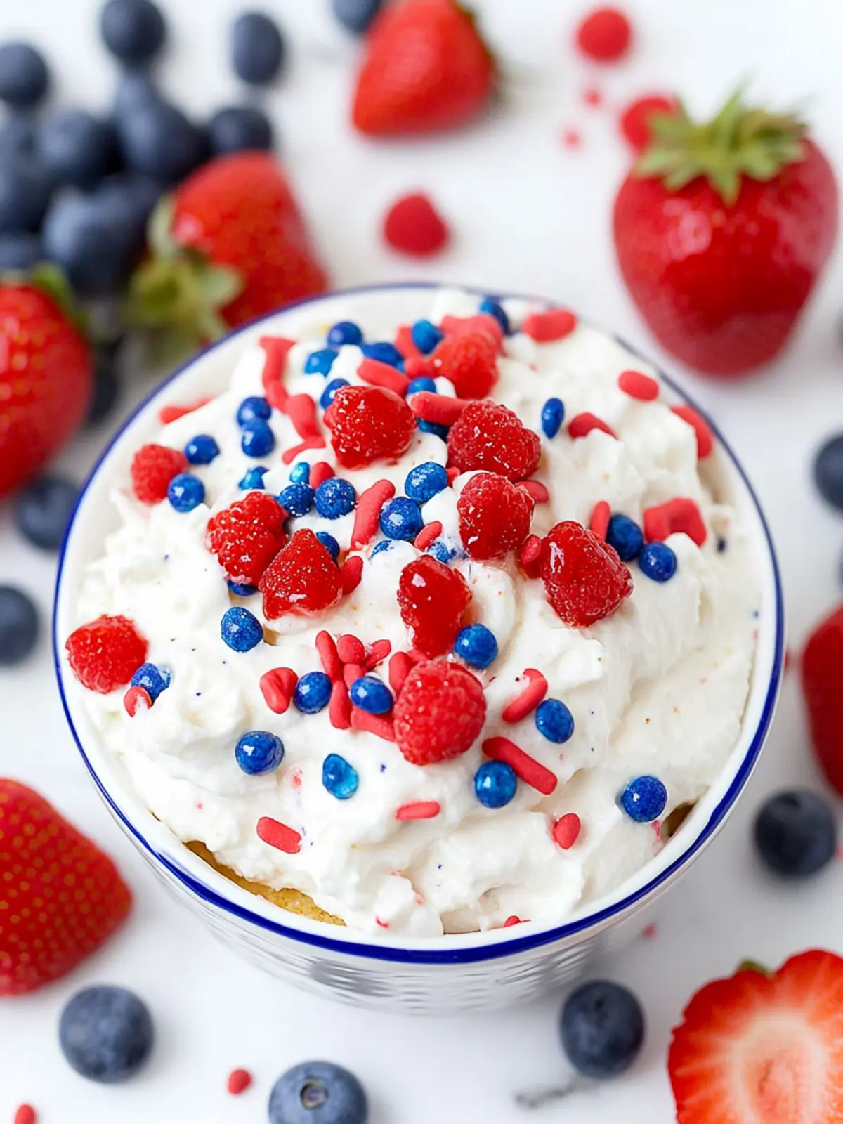 Festive Red, White & Blue Cake Batter Dip in Just 5 Minutes 4 Red, White & Blue Cake Batter Dip