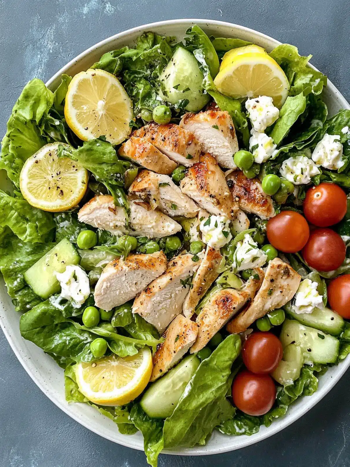 Spring Salad With Chicken and Lemon Dressing for Fresh Flavor 2 Spring Salad With Chicken and Lemon Dressing