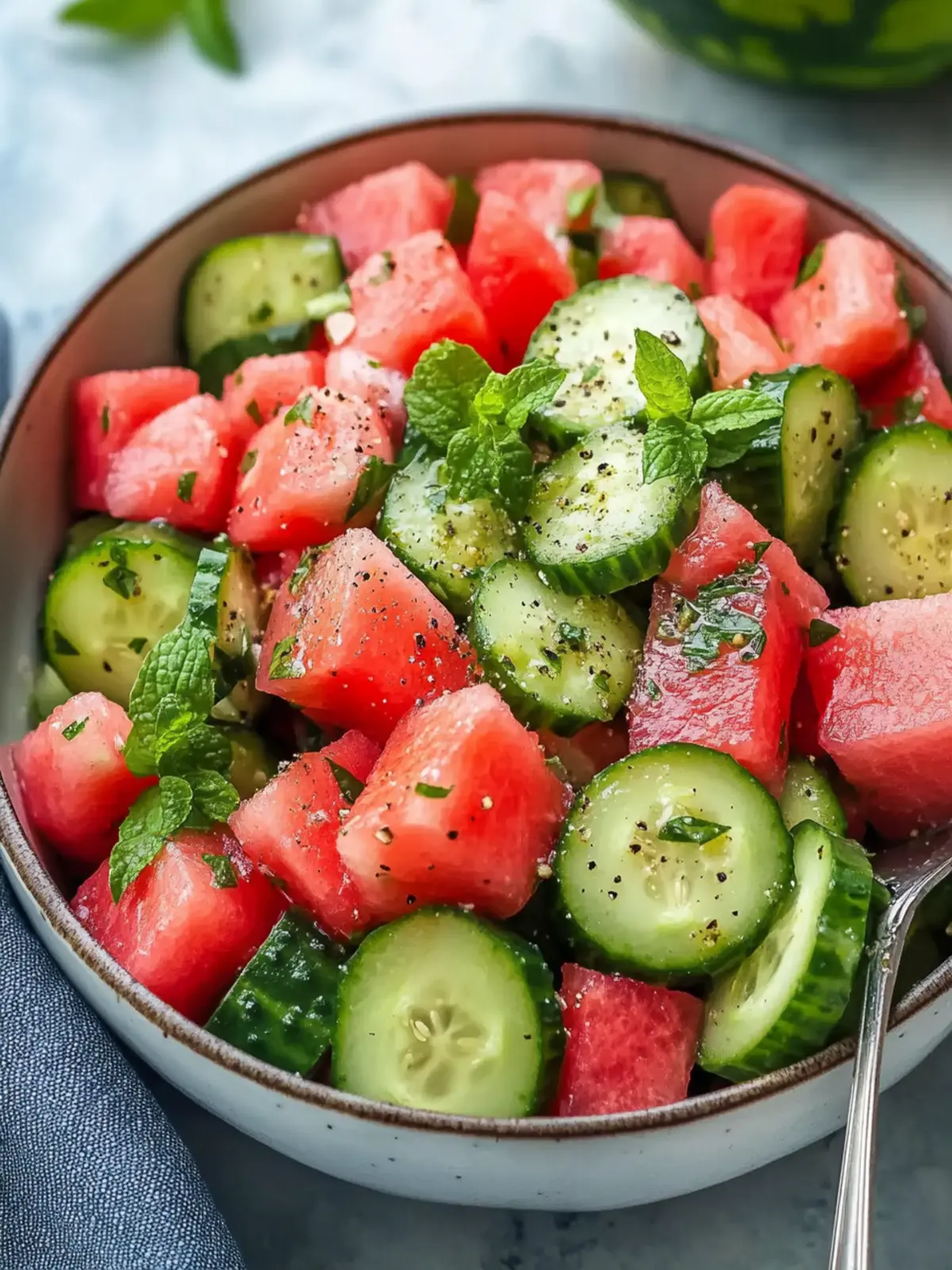 Delicious Watermelon Cucumber Salad for a Cool Summer Treat 3 Watermelon Cucumber Salad