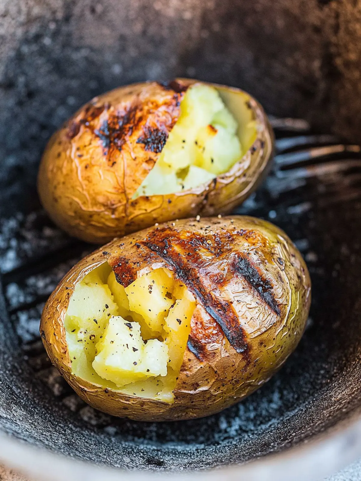 Grilled Baked Potatoes: Ultimate Crispy Perfection Awaits 2 Baked Potato On The Grill