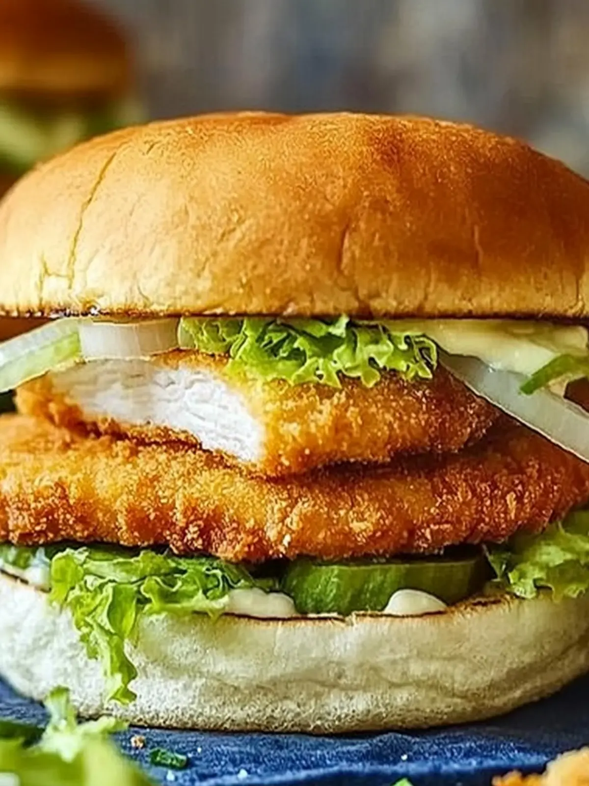 Crispy Chicken Schnitzel Burgers with Crunchy Slaw Magic 3 Chicken schnitzel burgers