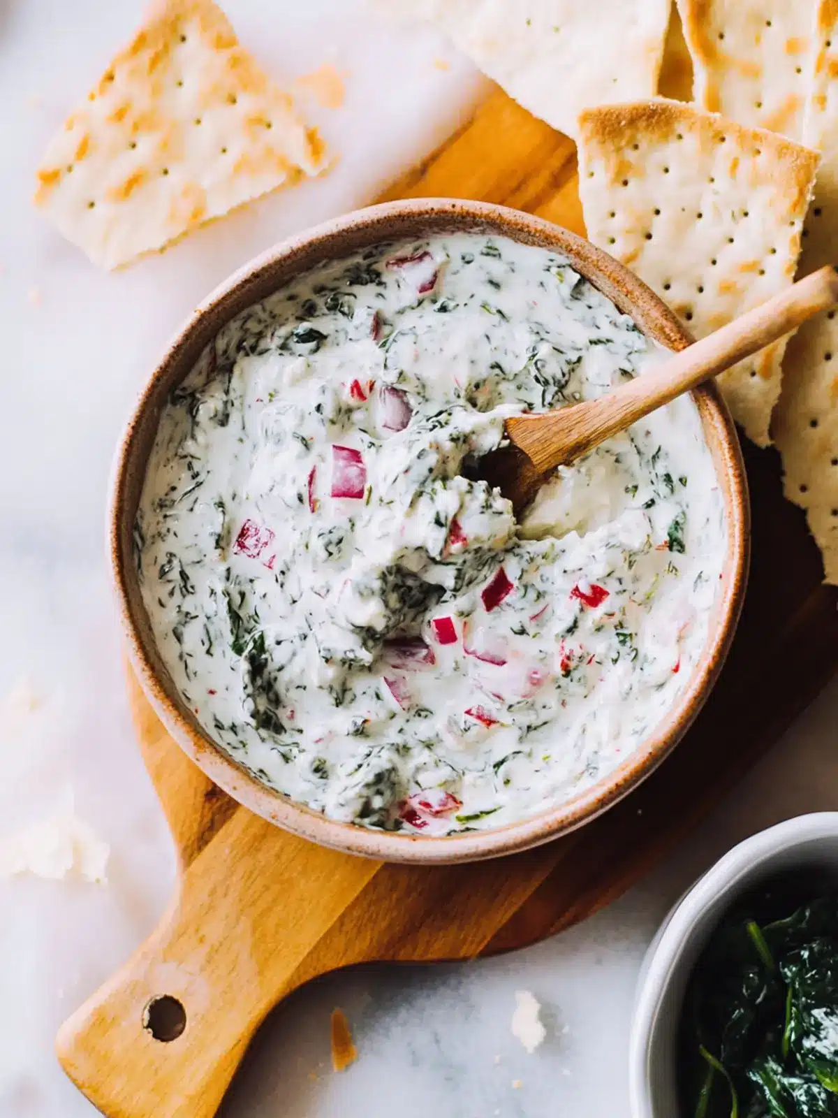 Creamy Sour Cream Spinach Dip No Soup Mix Needed! 3 Sour Cream Spinach Dip (no soup mix!)