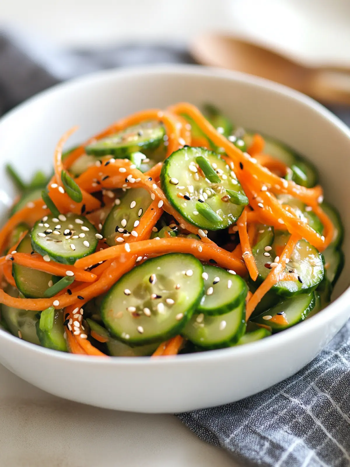 Bright and Crunchy Asian Cucumber and Carrot Salad Recipe 3 Asian Cucumber and Carrot Salad