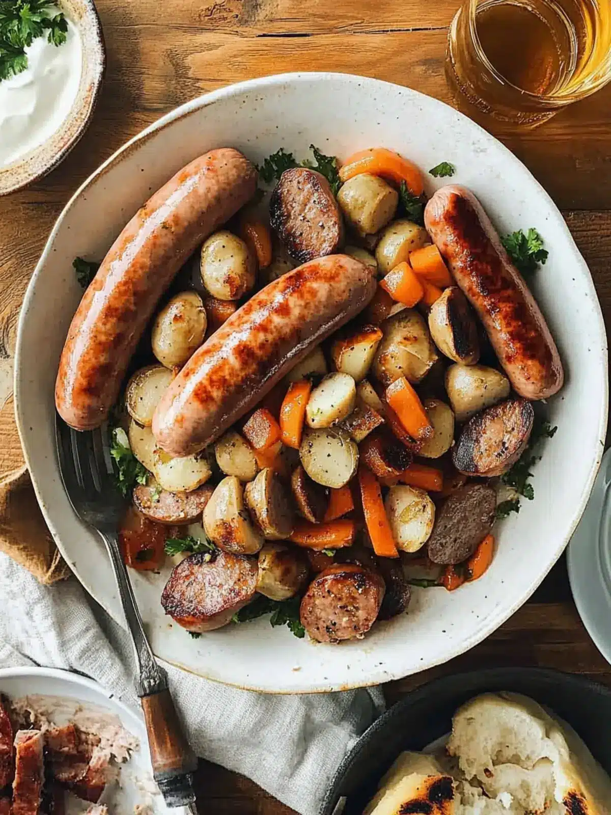 Savory Bratwurst Dinner in Foil Packets for Easy Grilling 4 Bratwurst Dinner