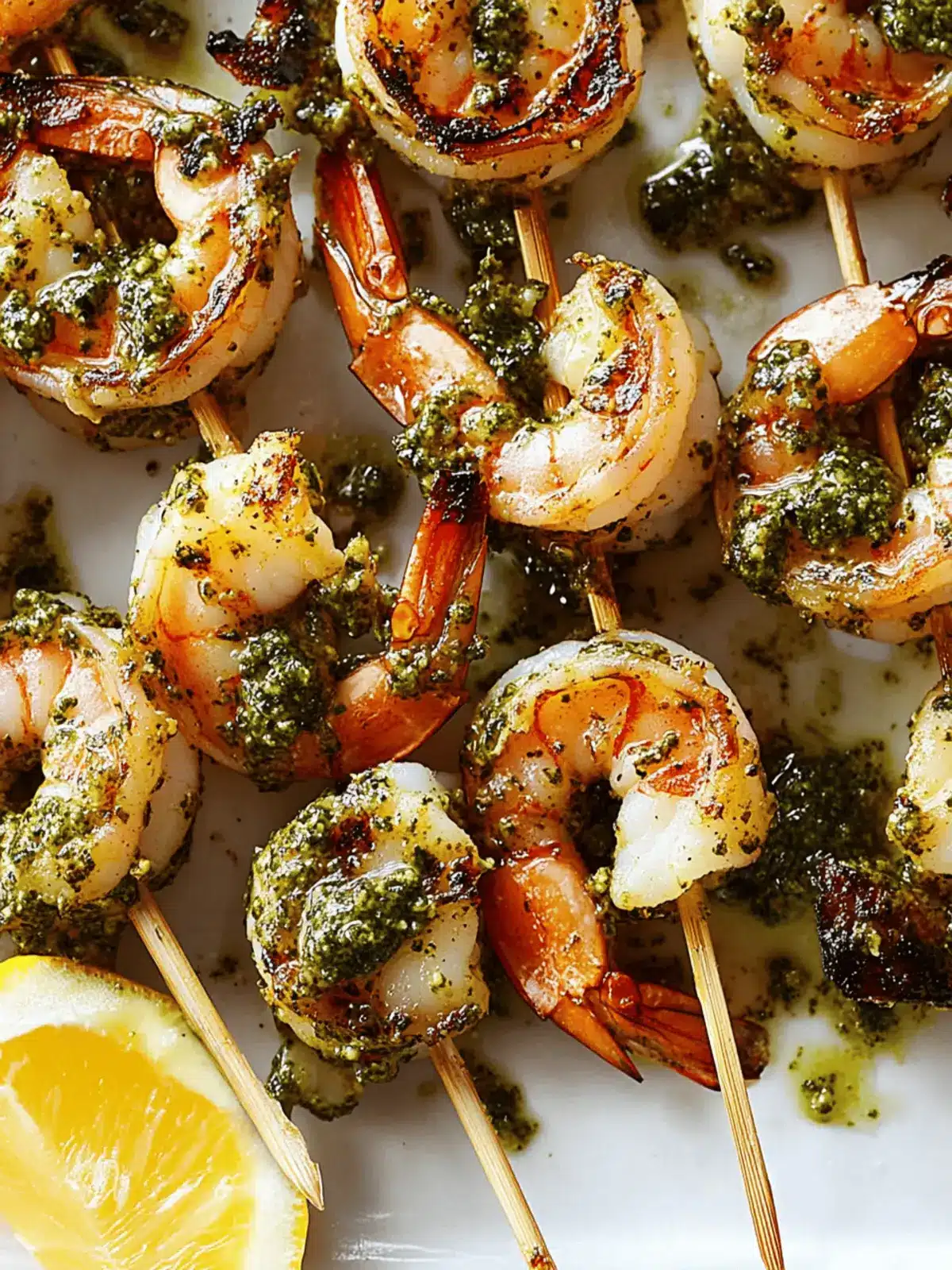 Pesto Shrimp Skewers: A Fresh Taste of Summer Bliss 3 Pesto Shrimp Skewers