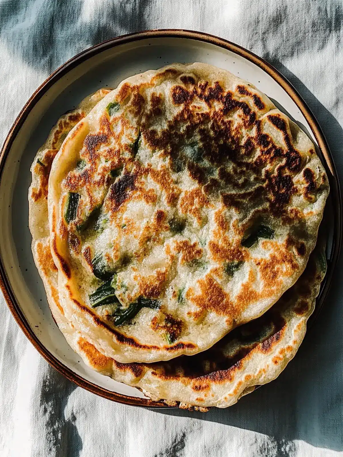 Savory Scallion Pancakes: Crispy, Healthier Delight at Home 3 Scallion Pancakes
