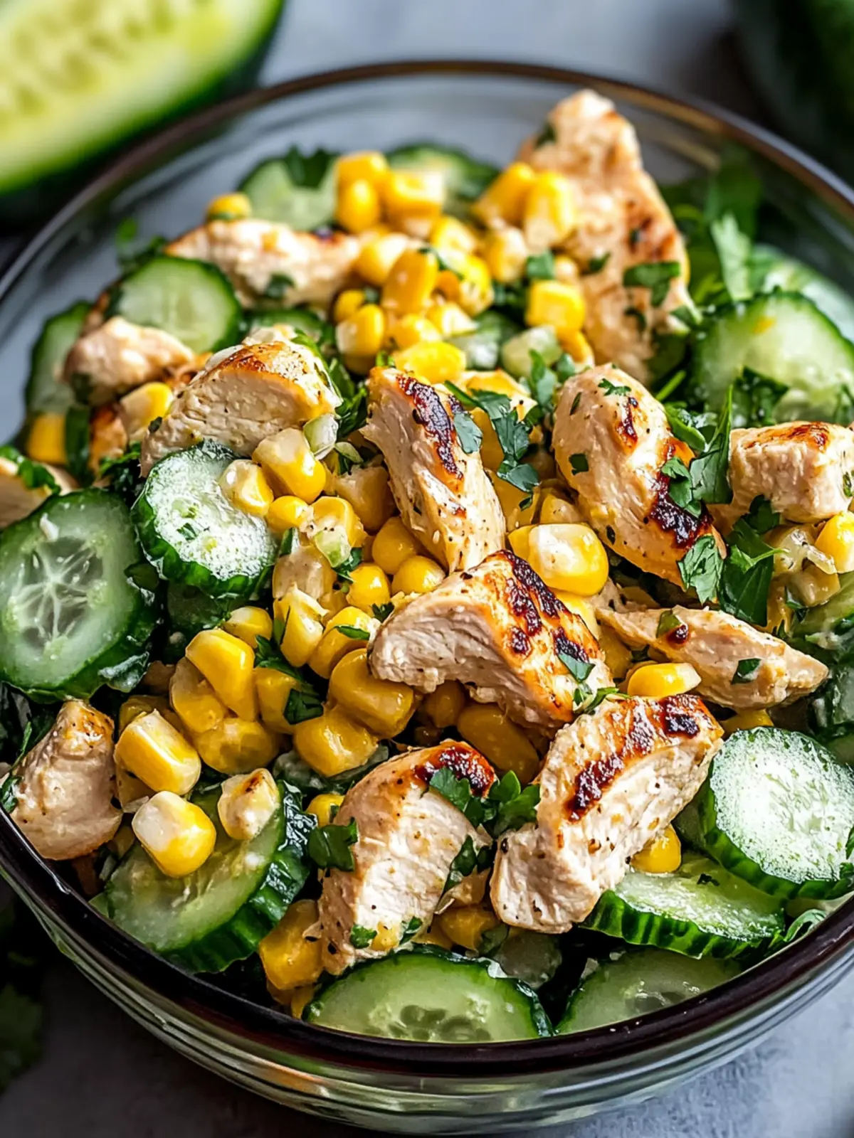 Street Corn Creamy Cucumber Chicken Salad for Summer Bliss 2 Street Corn Creamy Cucumber Chicken Salad