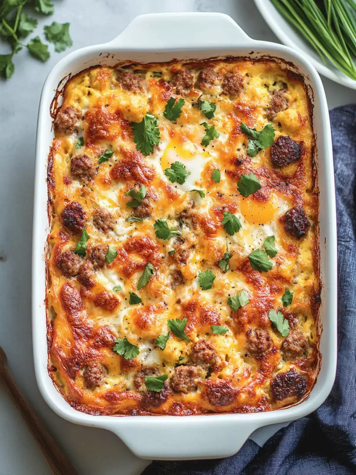 Sausage Egg Casserole with Tater Tots for Effortless Brunch 2 Sausage Egg Casserole with Tator Tots