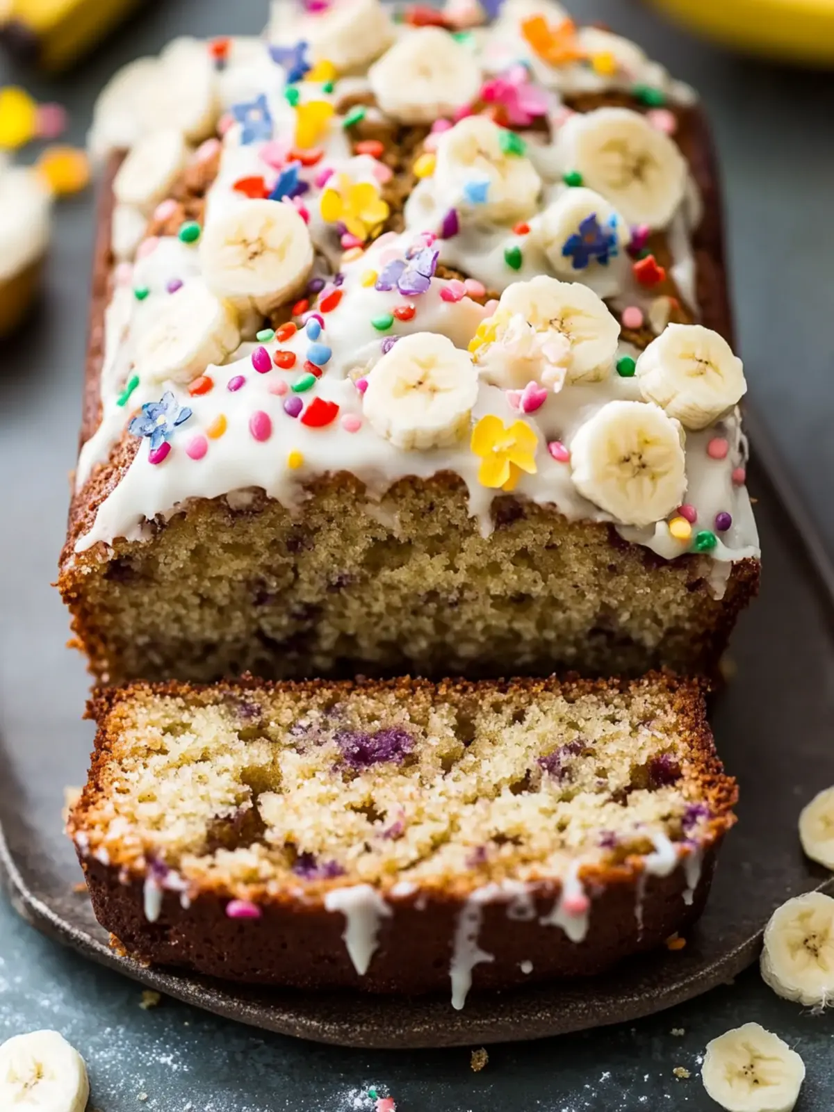 Delicious Birthday Cake Banana Bread for Sweet Celebrations 2 Birthday Cake Banana Bread