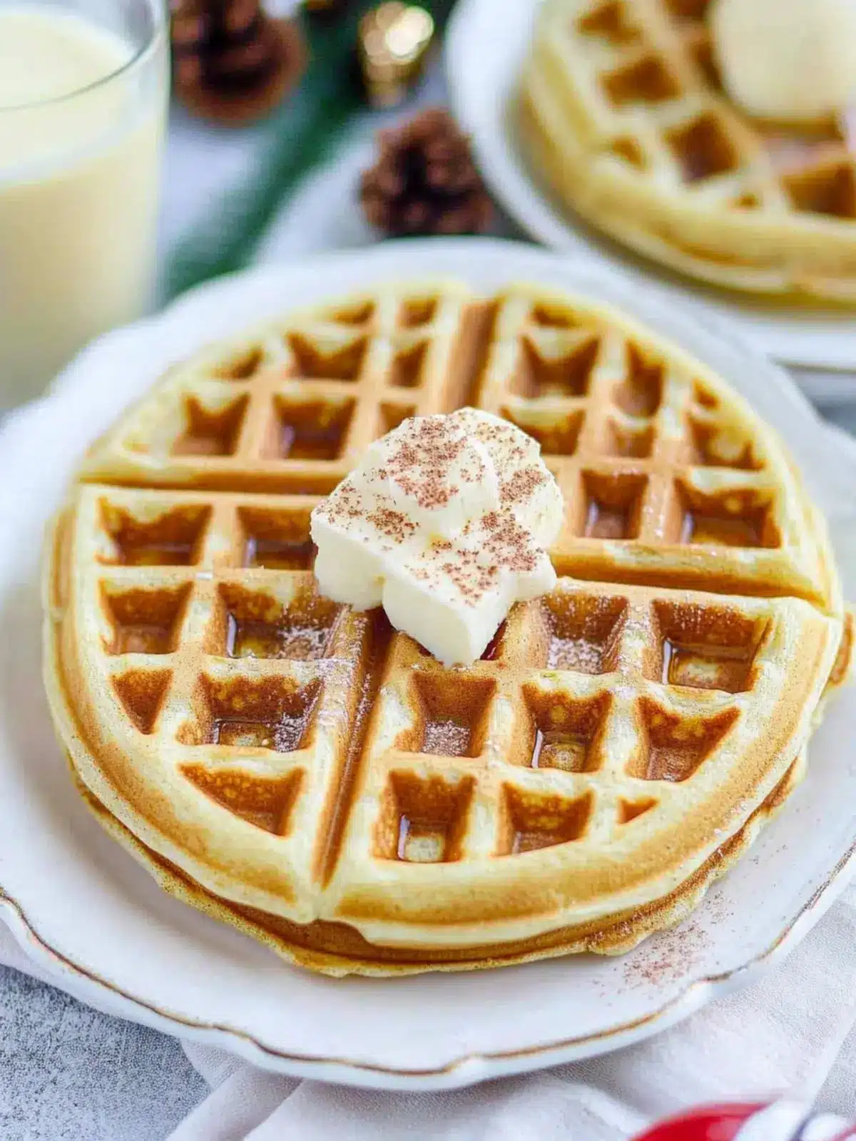 Cozy Up with Easy Eggnog Waffles for a Festive Breakfast 4 Easy Eggnog Waffles