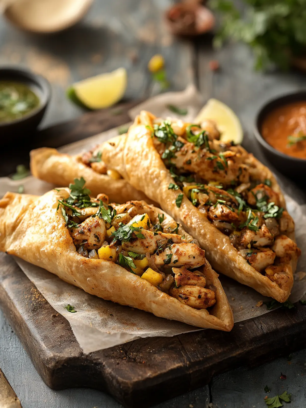 Moroccan Spiced Chicken Briouats for Flavorful Appetizers 2 Moroccan Spiced Chicken Briouats