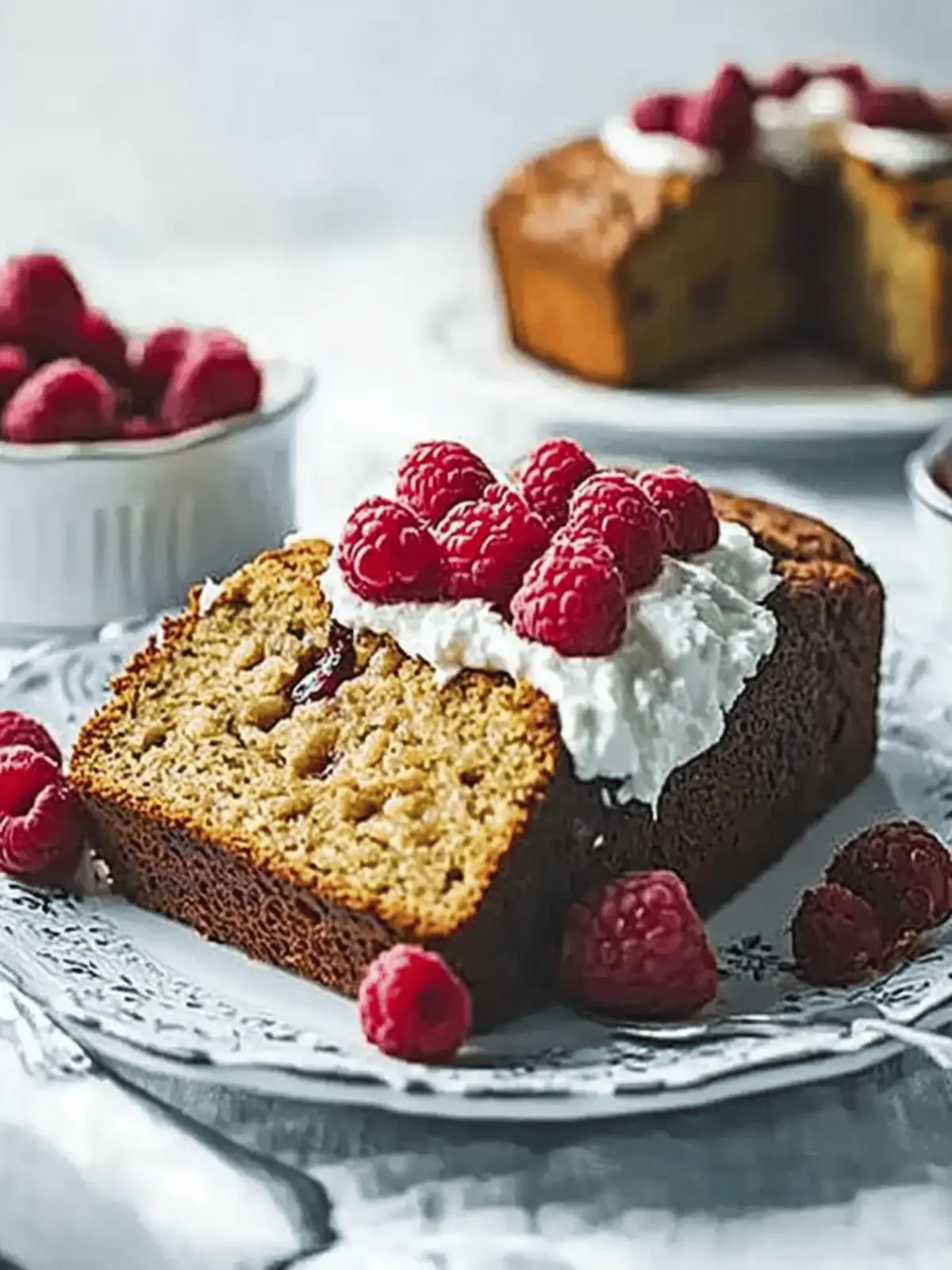 Toasted Banana Bread with Vanilla Ricotta & Raspberries Bliss 3 Toasted banana bread with vanilla ricotta & raspberries