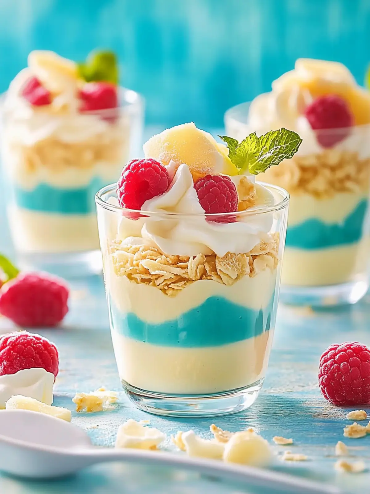Colorful Beach Pudding Cups: Fun No-Bake Treats for Summer 3 Beach Pudding Cups