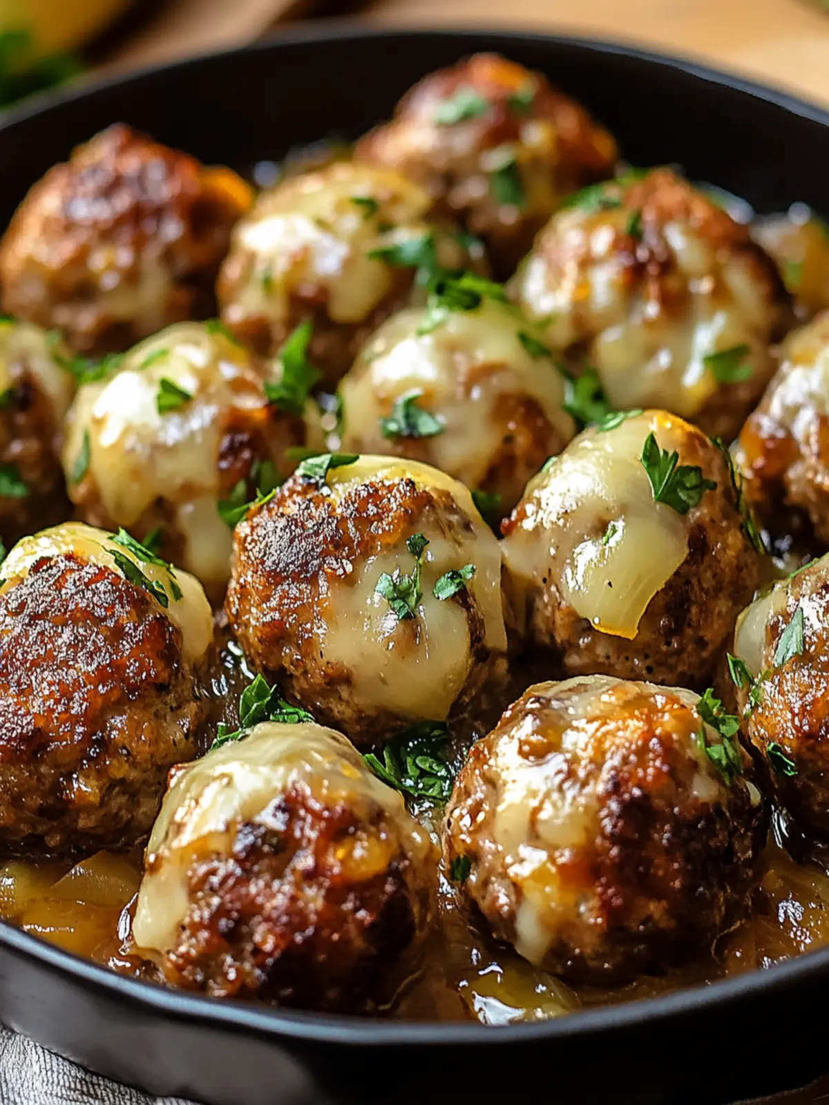 French Onion Meatballs That Will Change Your Dinner Game 3 French Onion Meatballs