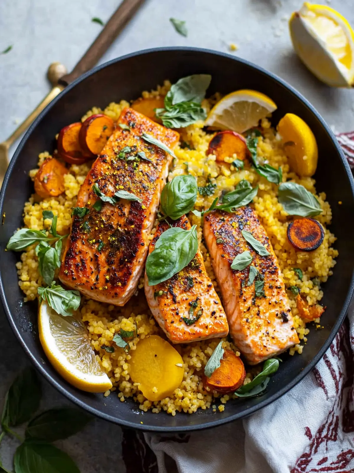 Flavor-Packed Turmeric Salmon and Couscous in 30 Minutes 2 Turmeric Salmon And Couscous