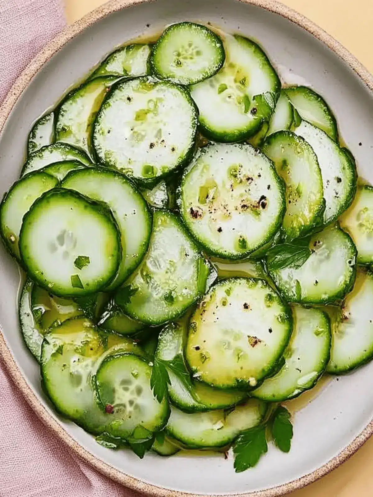 Zesty Tangy Pickled Cucumber Salad in Just 5 Minutes! 3 Tangy Pickled Cucumber Salad