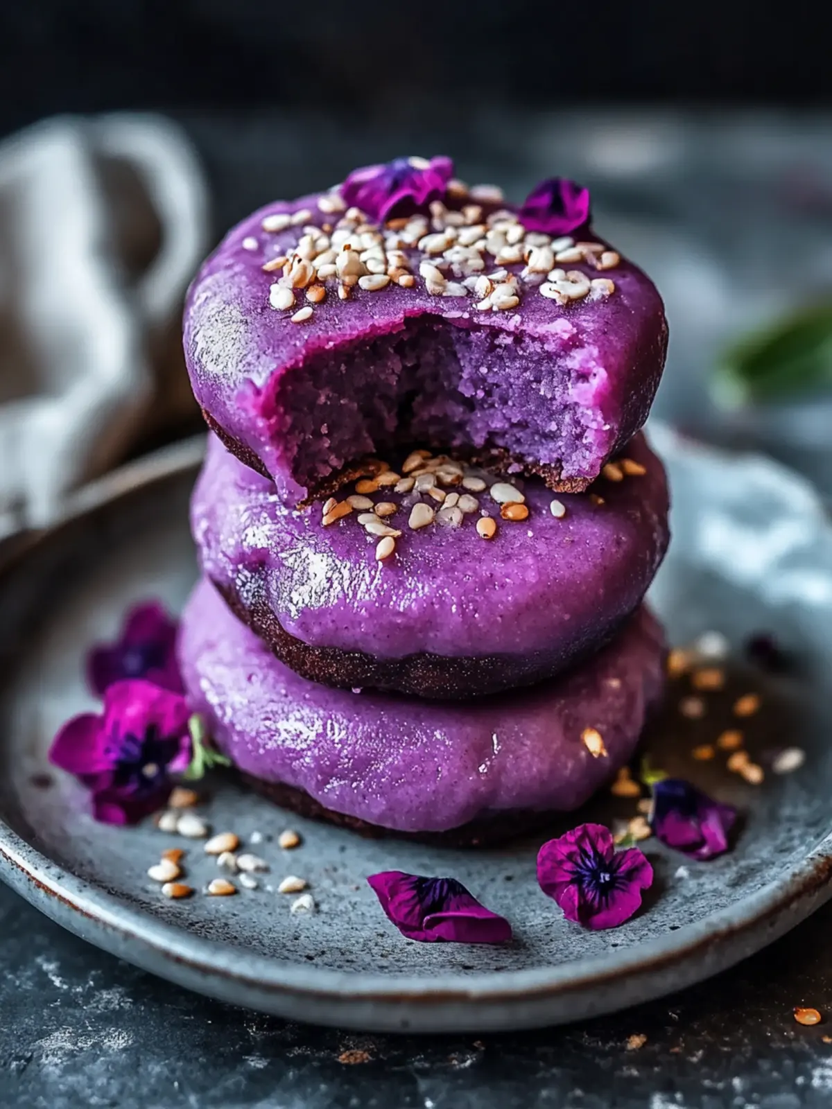Crispy Purple Sweet Potato Cakes: Healthy Breakfast Bliss 2 Crispy Purple Sweet Potato Cakes