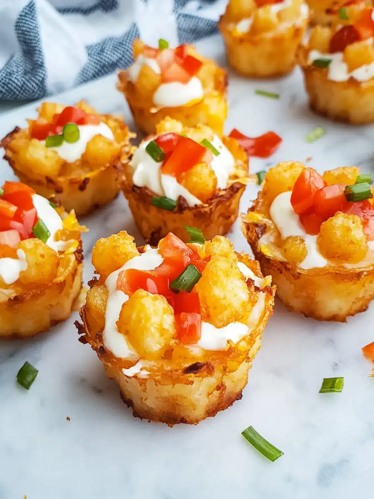 Loaded Tater Tot Cups: Easy Cheesy Bacon Bite-Sized Treats 4 Loaded Tater Tot Cups
