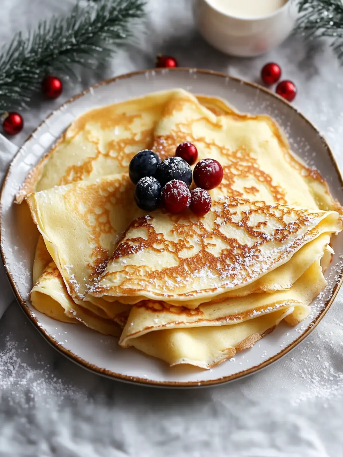 Cozy Eggnog Crêpes: Your Perfect Holiday Morning Treat 3 Eggnog Crêpes
