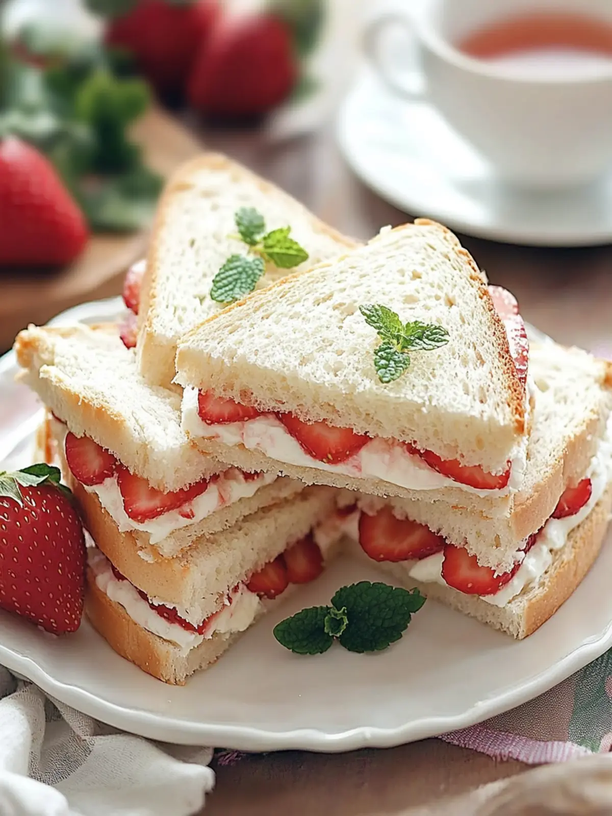 Guilt-Free Strawberry Tea Sandwiches for Your Perfect Gathering 3 Strawberry Tea Sandwiches