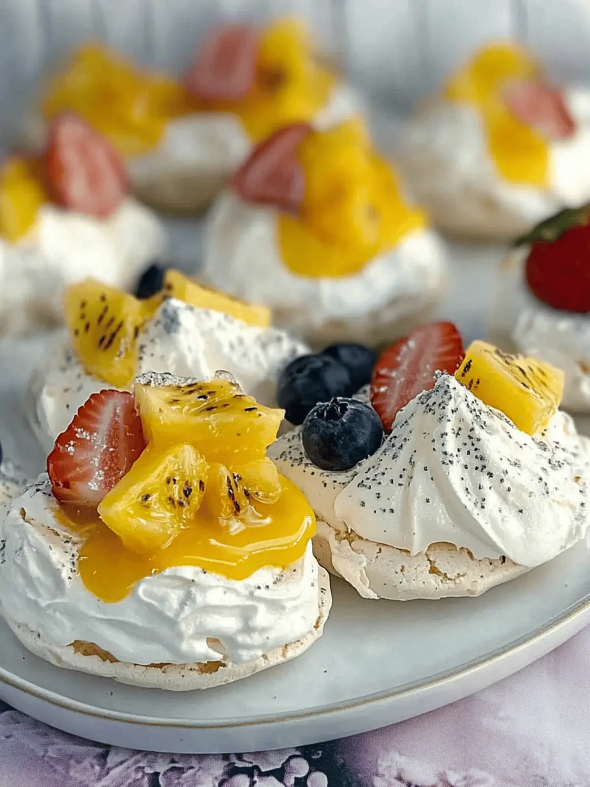Mini Tropical Pavlovas for Your Perfect Summer Dessert Delight 2 Mini tropical pavlovas
