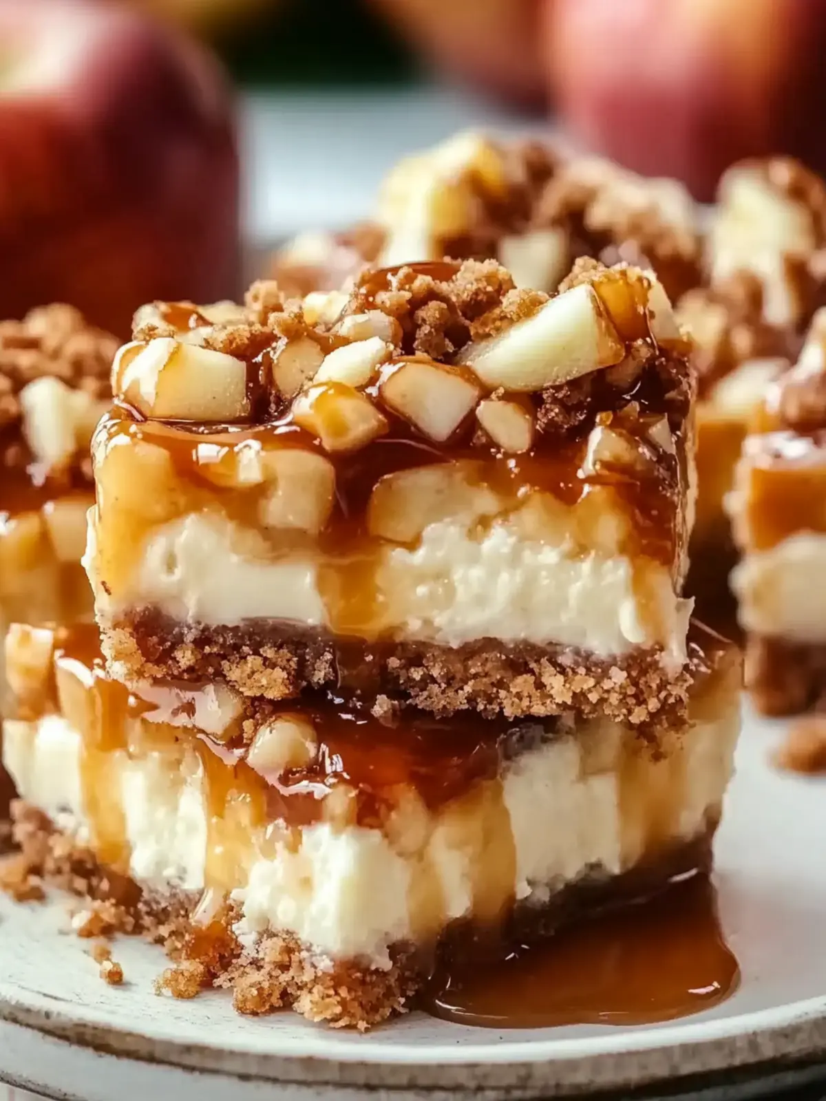 Decadent Caramel Apple Cheesecake Bars to Delight Your Tastebuds 4 Caramel Apple Cheesecake Bars