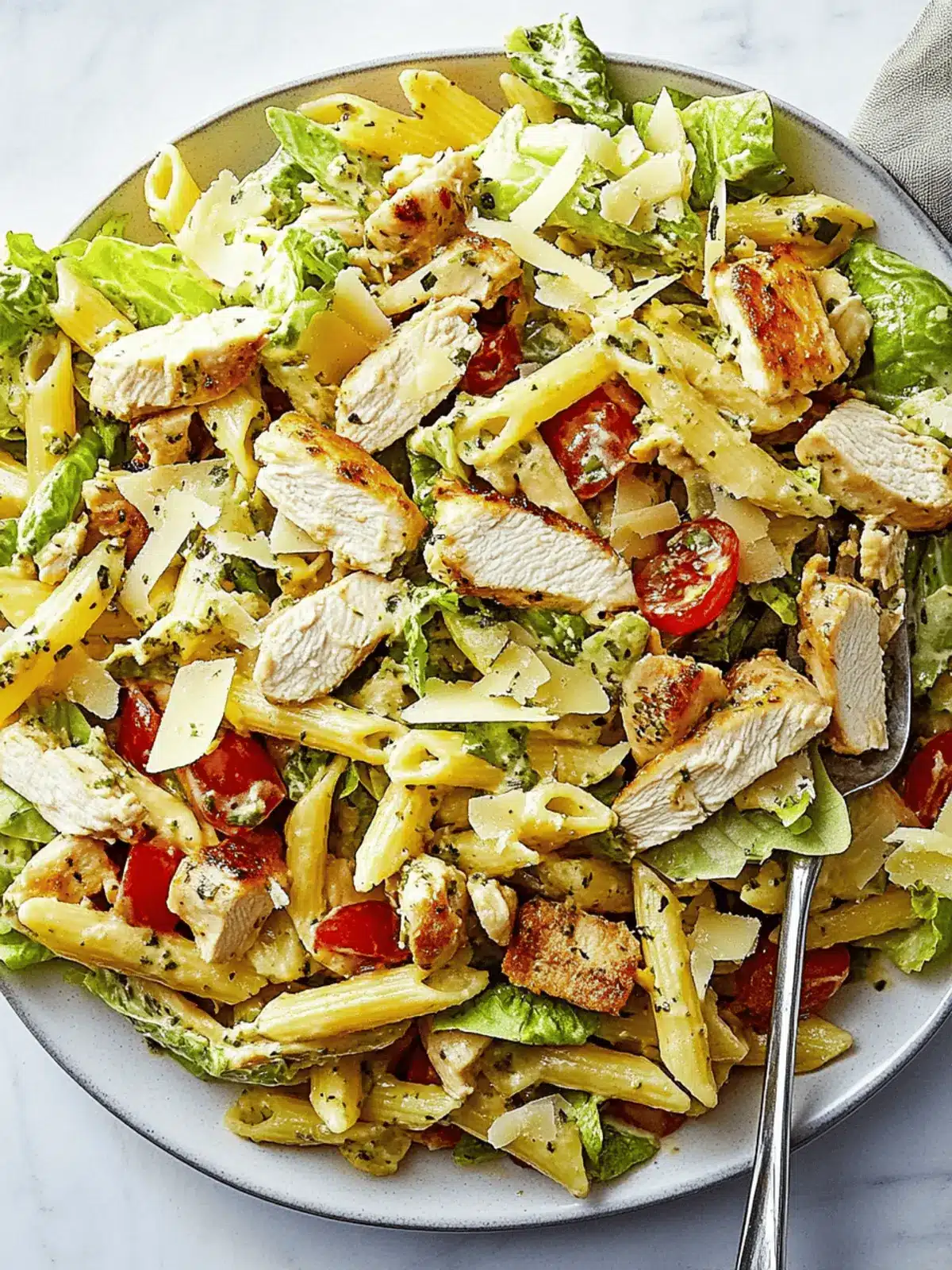 Delicious Chicken Caesar Pasta Salad for Summer Gatherings 2 Chicken Caesar Pasta Salad