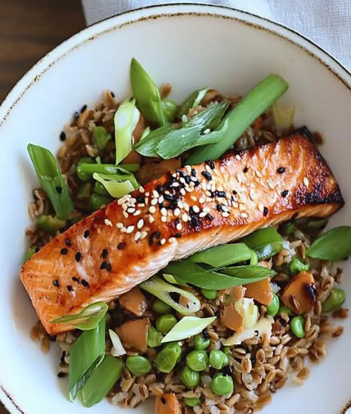 Savor the Asian Farro Medley with Salmon in Under 30 Minutes 4 Asian Farro Medley with Salmon