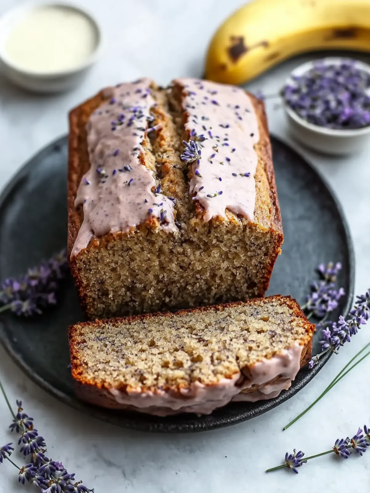 Lavender Banana Bread Bliss: A Unique Sweet Escape 3 Lavender Banana Bread