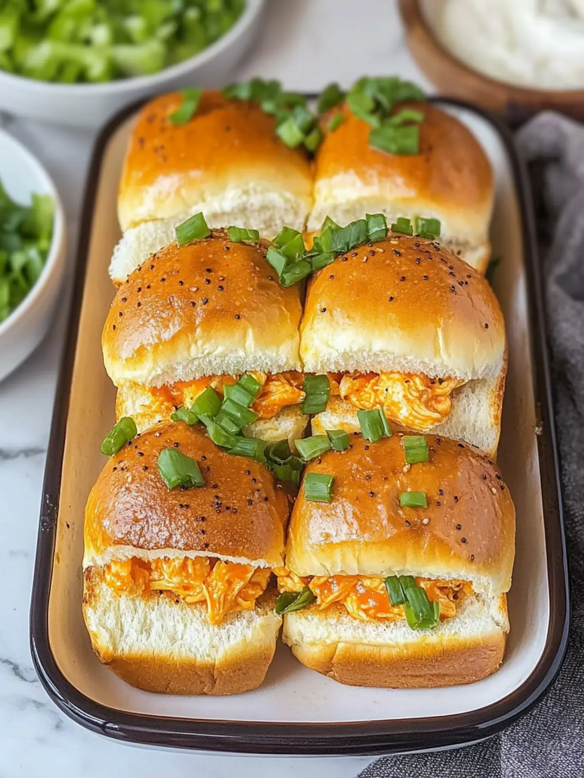 Buffalo Chicken Sliders: Your New Family Game Day Favorite 2 Buffalo Chicken Sliders