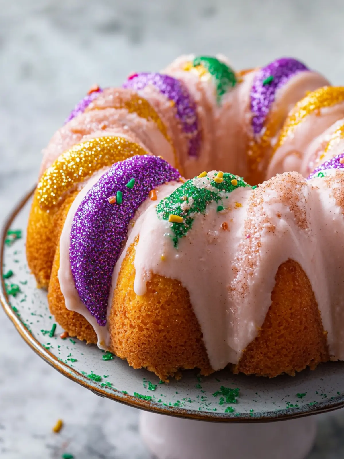 Cinnamon Swirl King Cake Bundt Cake for Your Mardi Gras Feast 2 Cinnamon Swirl King Cake Bundt Cake