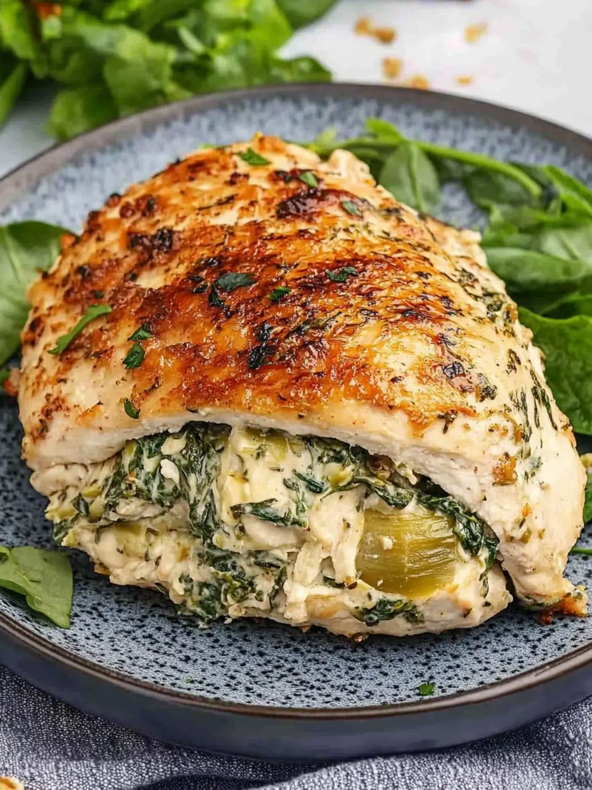 Air Fryer Spinach and Artichoke Stuffed Chicken Breast Bliss 3 Air Fryer Spinach and Artichoke Stuffed Chicken Breast