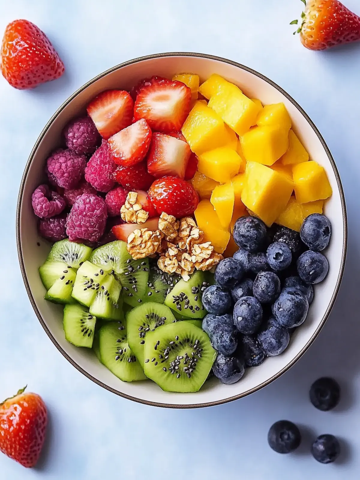 Vibrant Colorful Rainbow Bowl Perfect for Quick Healthy Meals 2 Colorful Rainbow Bowl
