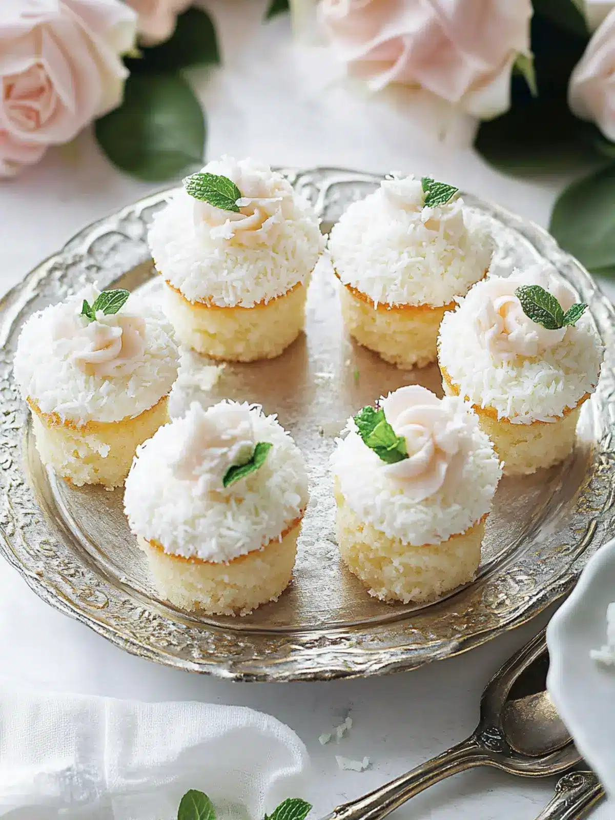 Irresistible Mini Coconut Cakes with Buttery Bliss 2 Mini Coconut Cakes
