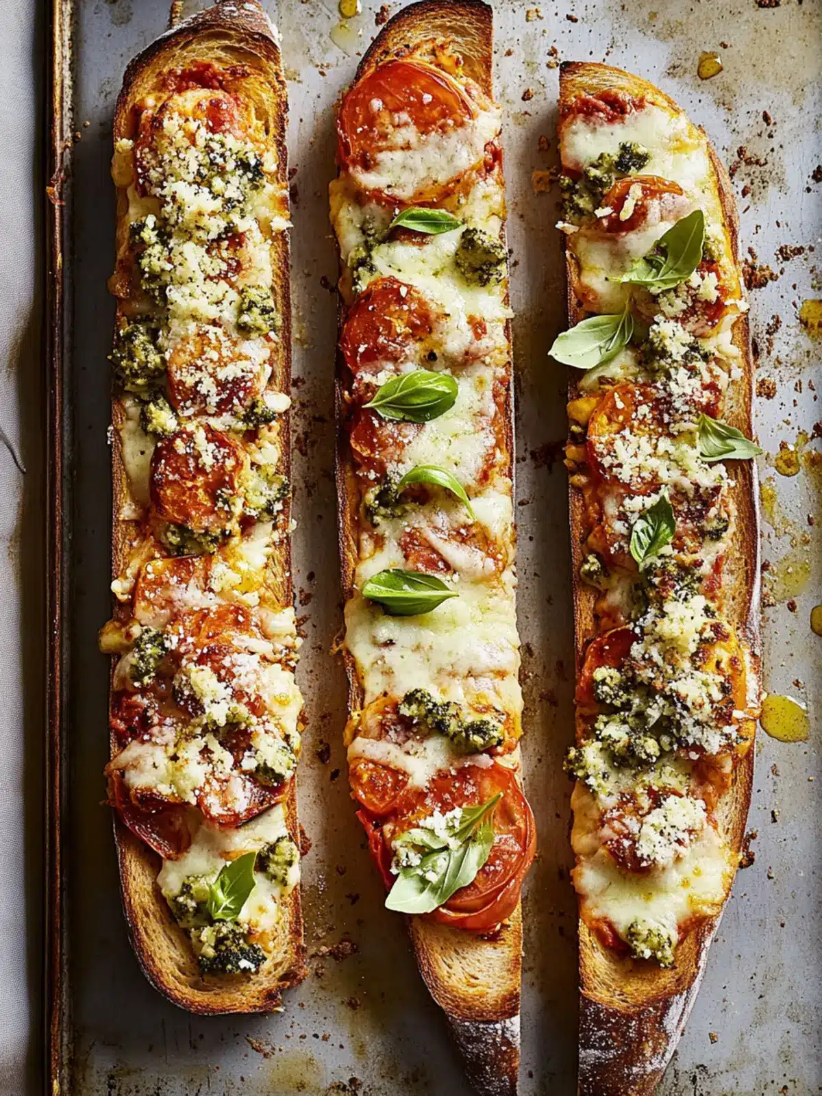 Irresistible Baguette Pizzas: Quick, Easy, and Flavor-Packed! 4 Baguette Pizzas