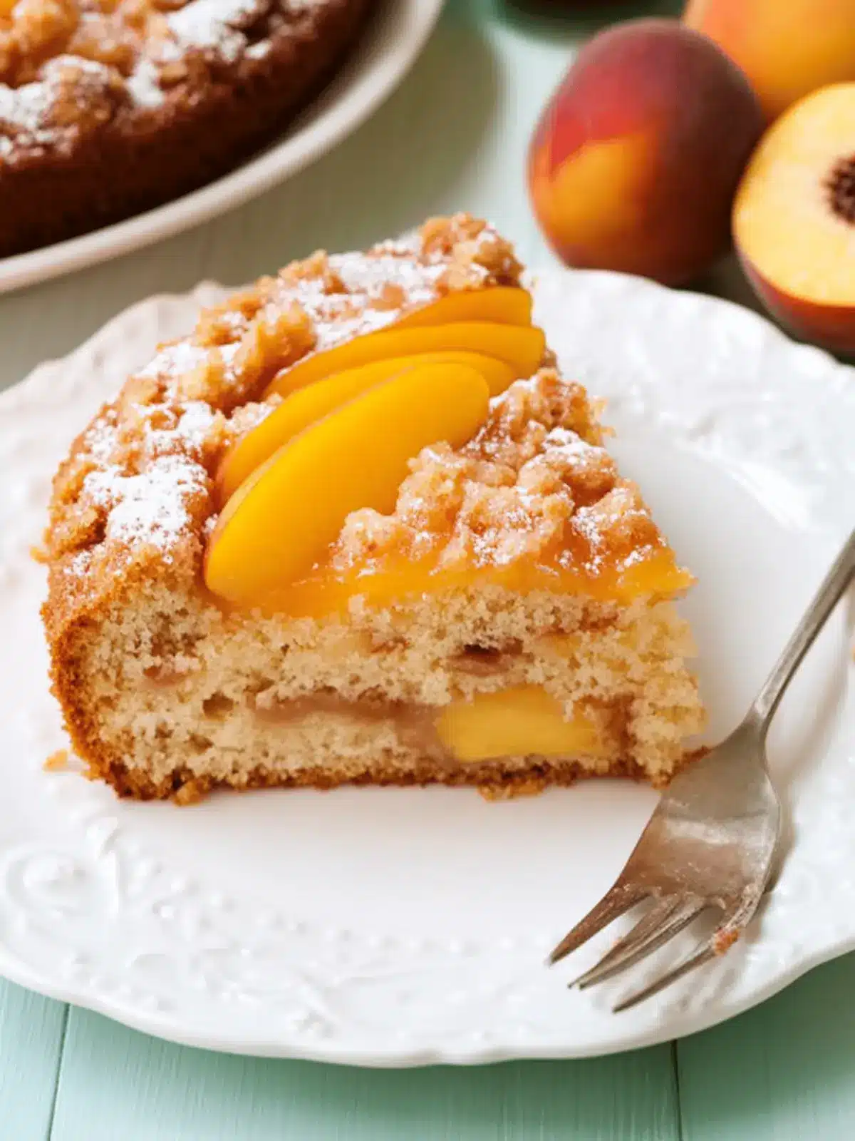 Peach Coffee Cake: Irresistibly Moist with a Cinnamon Crunch 3 Peach Coffee Cake