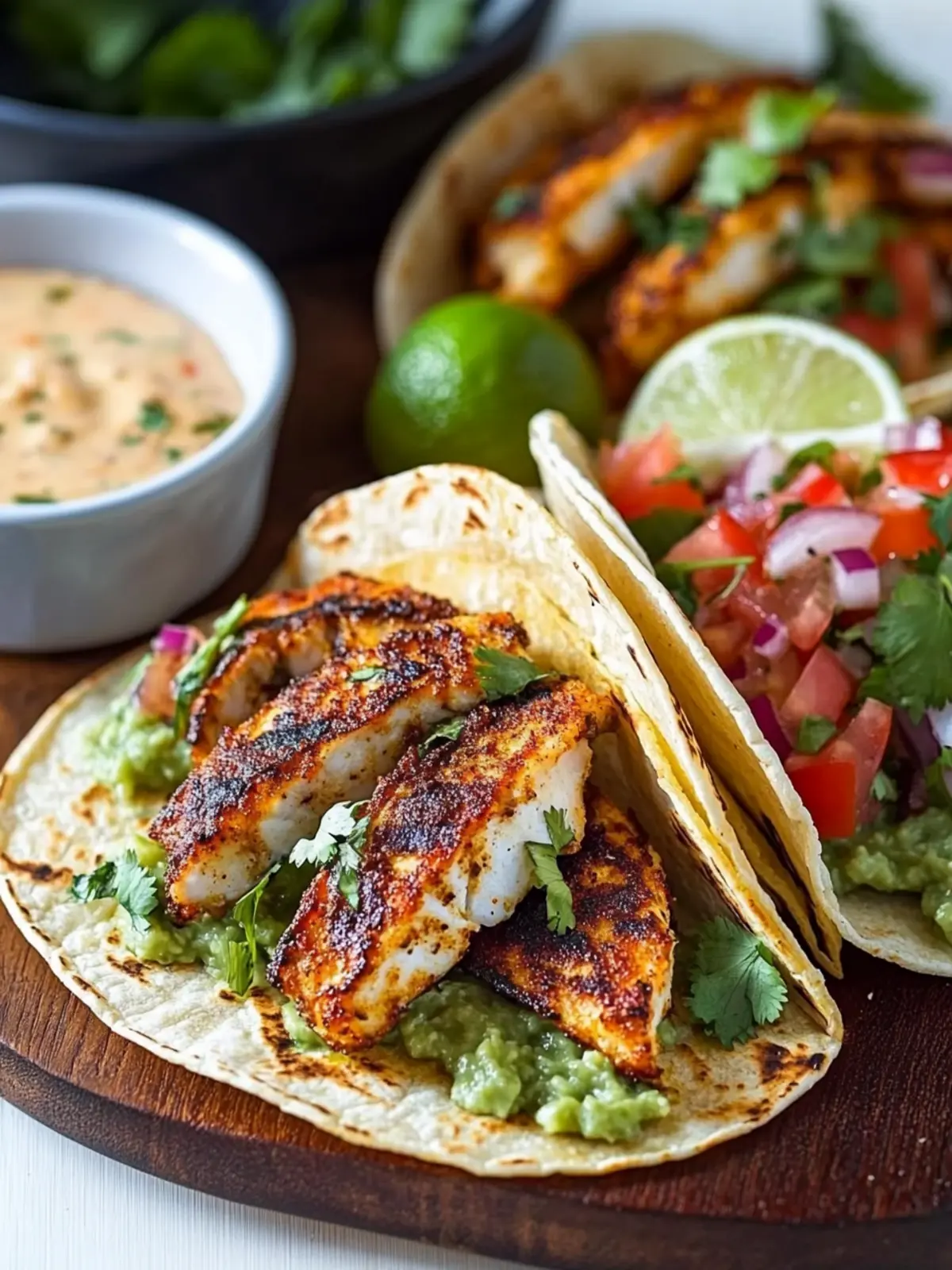 Savor Bold Blackened Catfish Tacos with Spicy Remoulade 2 Blackened Catfish Tacos
