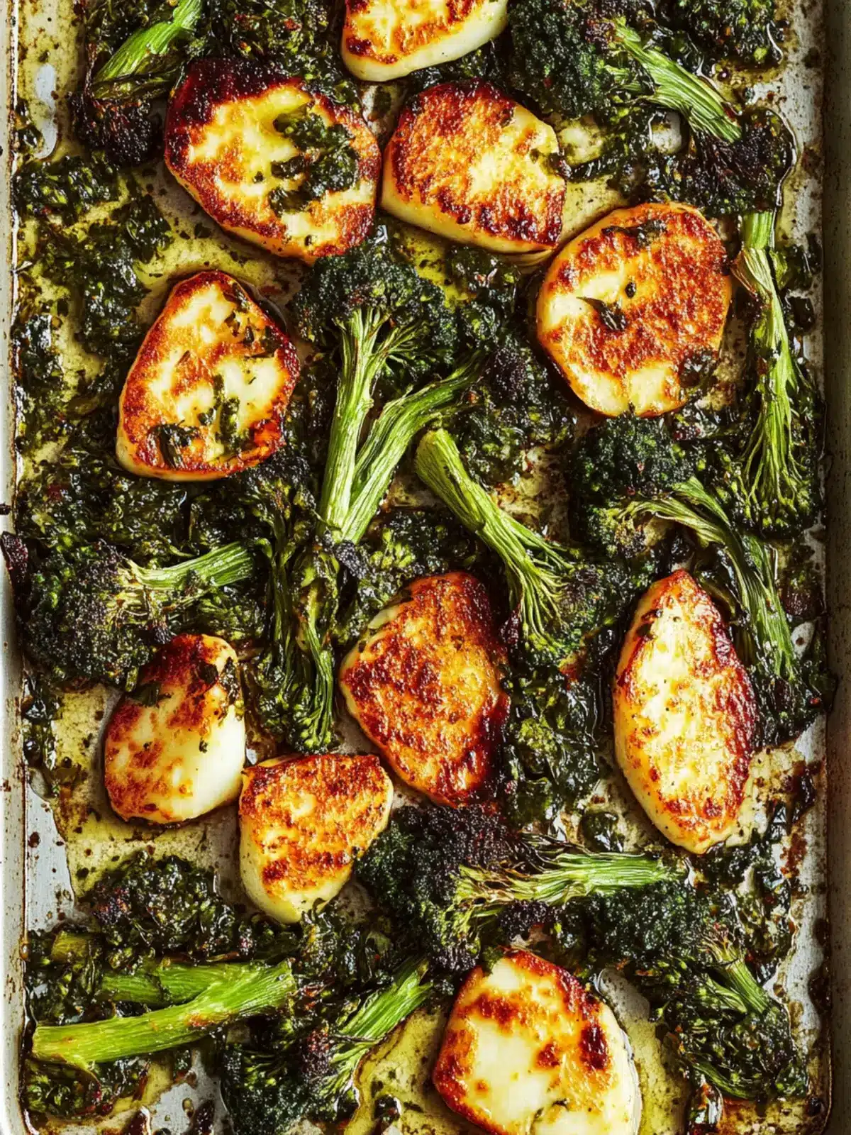 Delicious Sheet-Pan Roasted Halloumi & Broccolini in Minutes 2 Sheet-Pan Roasted Halloumi & Broccolini