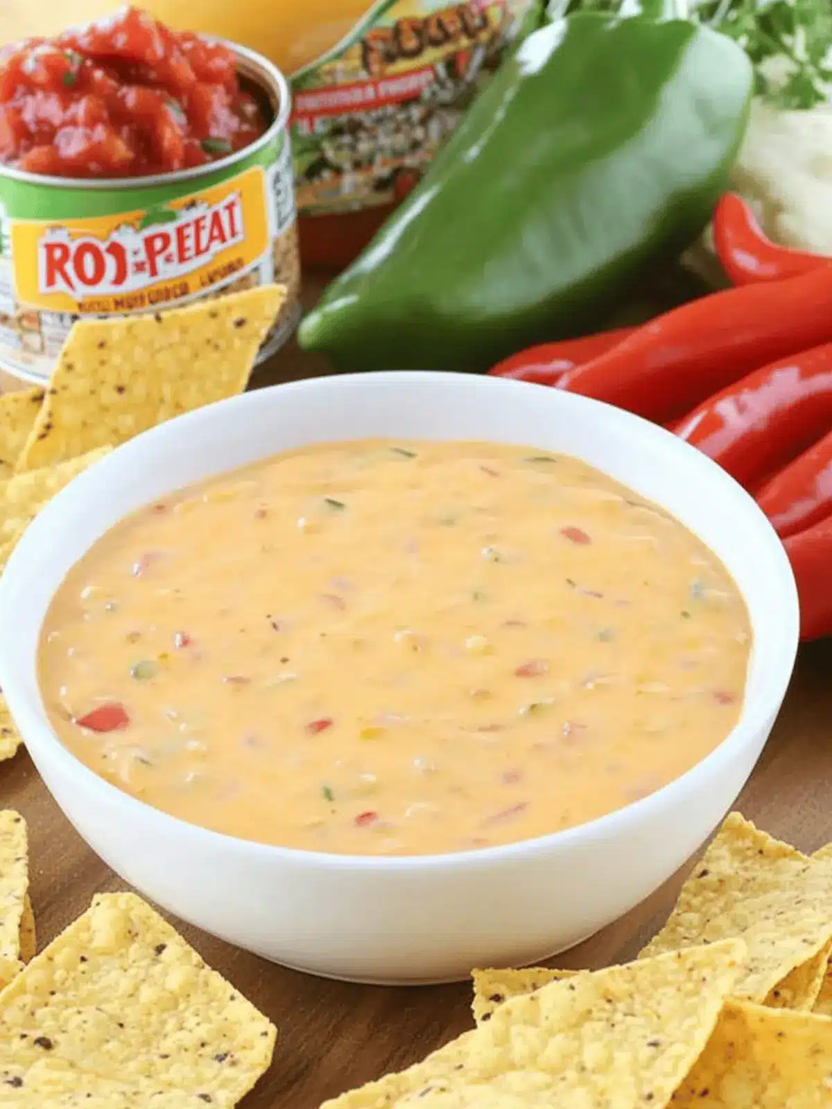Creamy Queso Dip with RO*TEL and VELVEETA in 5 Minutes 2 ROTEL and VELVEETA Famous Queso Dip