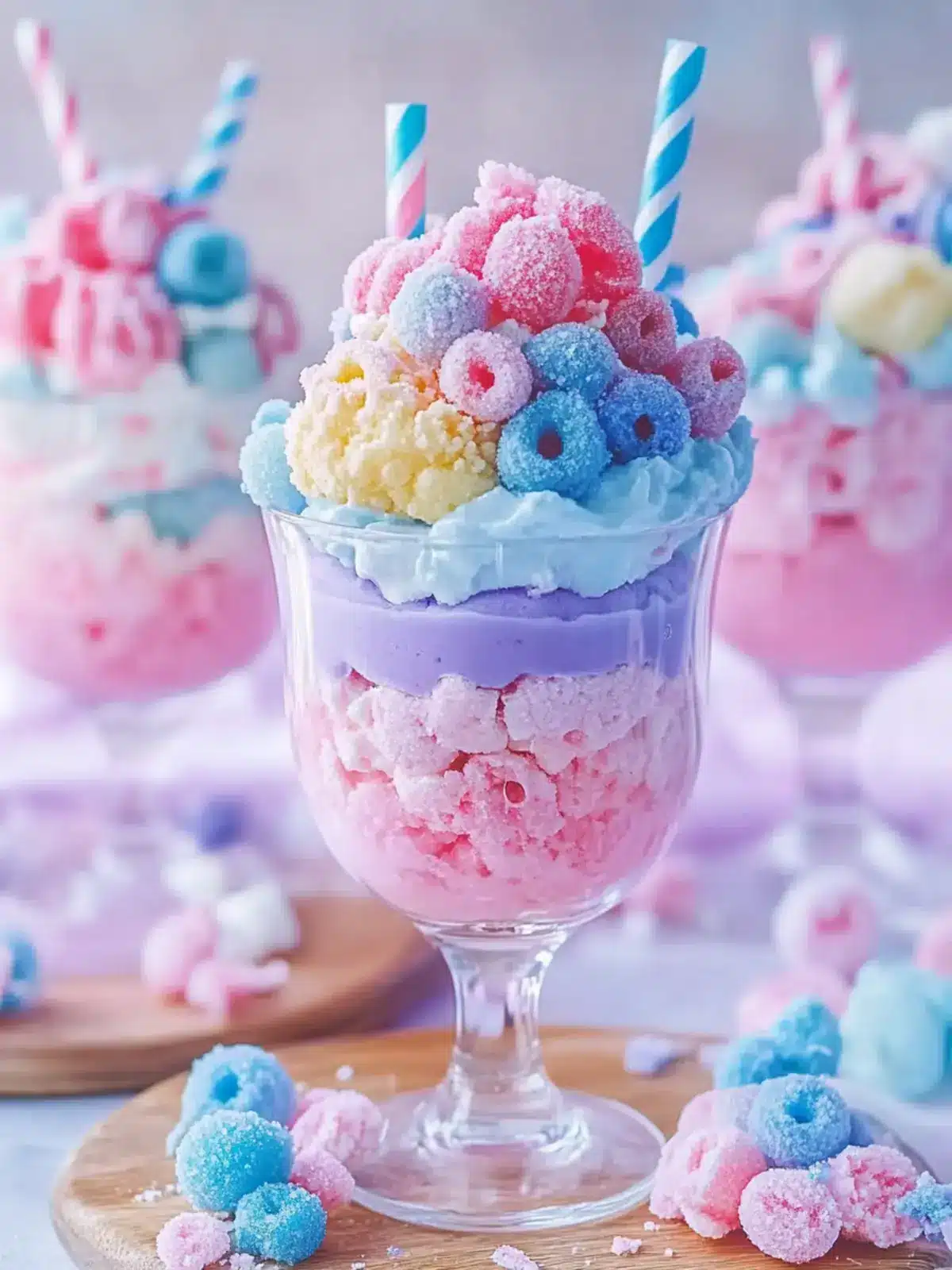 Magical Cotton Candy Parfaits - Whimsical No-Bake Fun! 4 Magical Cotton Candy Parfaits