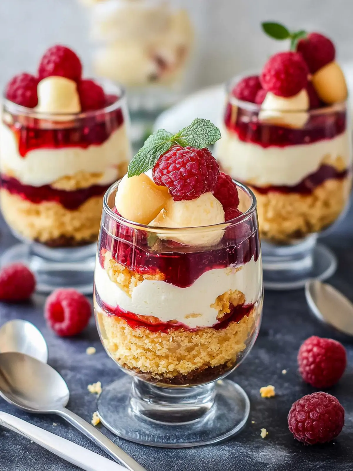 Irresistible Mini Trifles with Mascarpone and Cherries 4 Mini Trifles