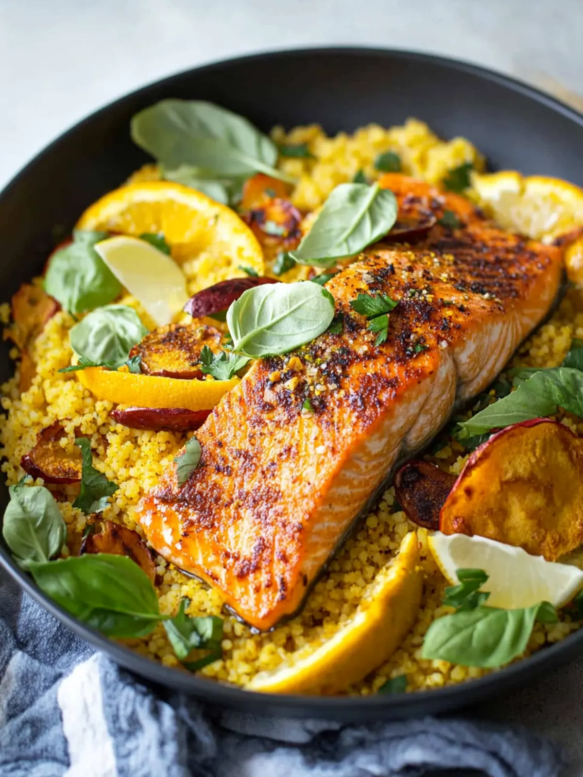 Flavor-Packed Turmeric Salmon and Couscous in 30 Minutes 4 Turmeric Salmon And Couscous