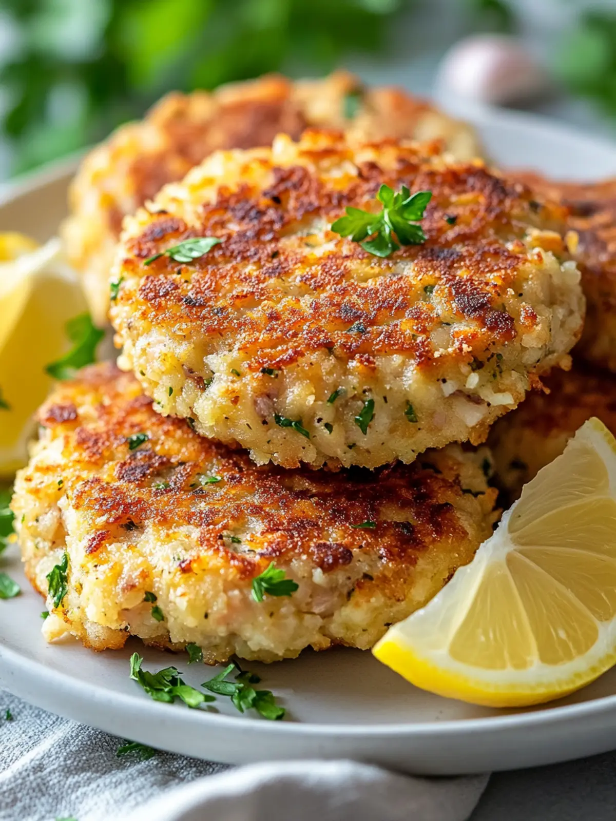 Crispy Lemon Parmesan Garlic & Herb Tuna Patties You'll Love 2 Crispy Lemon Parmesan, Garlic & Herb Tuna Patties