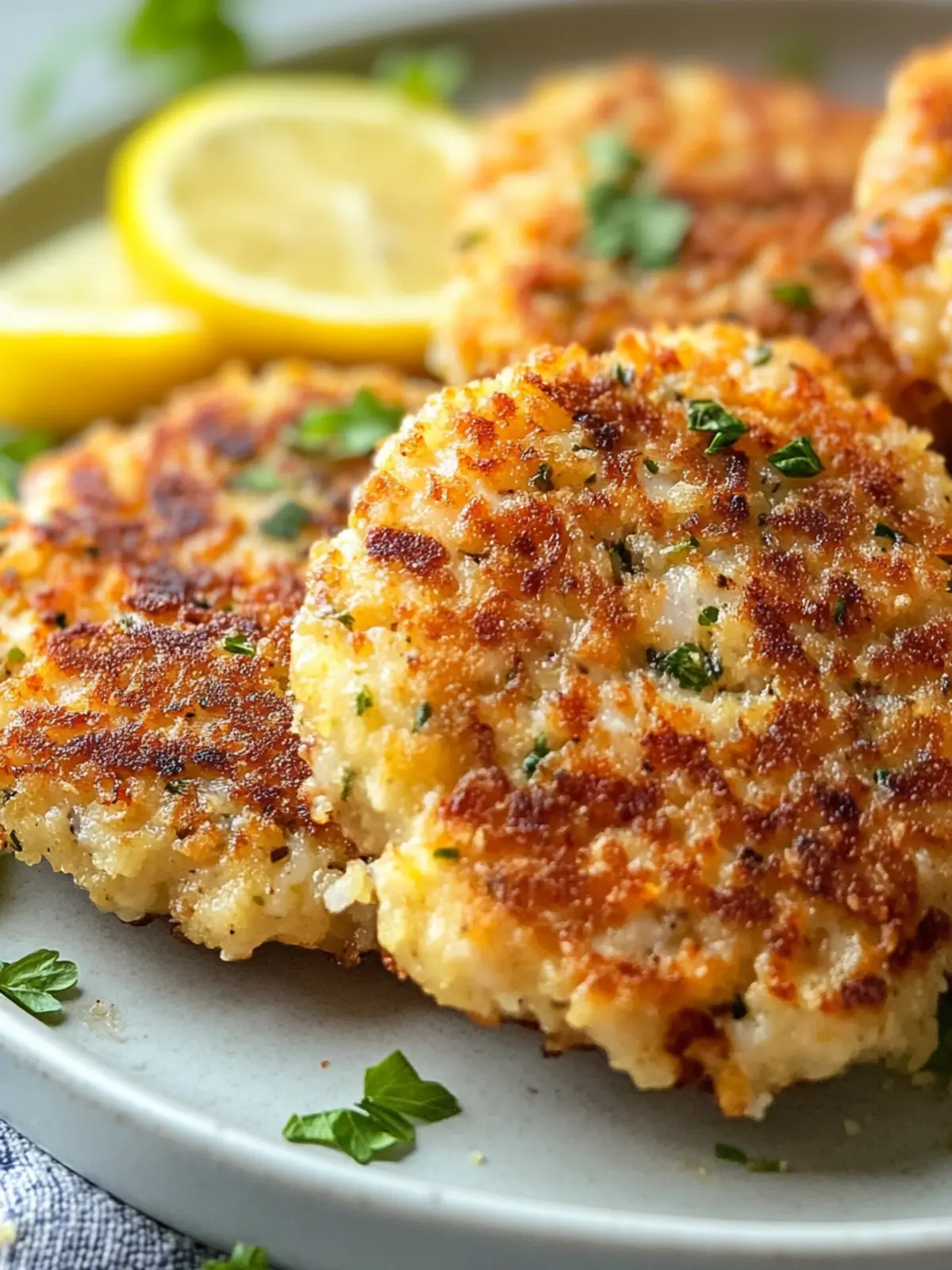 Crispy Lemon Parmesan Garlic & Herb Tuna Patties You'll Love 3 Crispy Lemon Parmesan, Garlic & Herb Tuna Patties