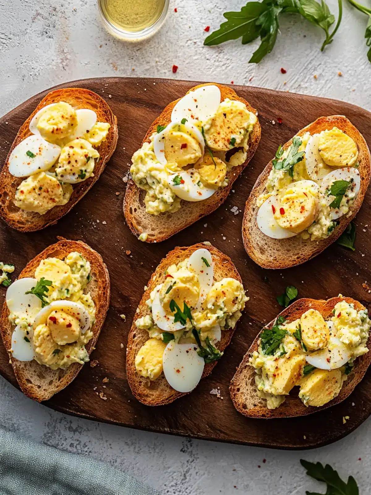 Tangy Egg Salad Crostini: A Fresh Twist on Classic Appetizers 4 Tangy Egg Salad Crostini