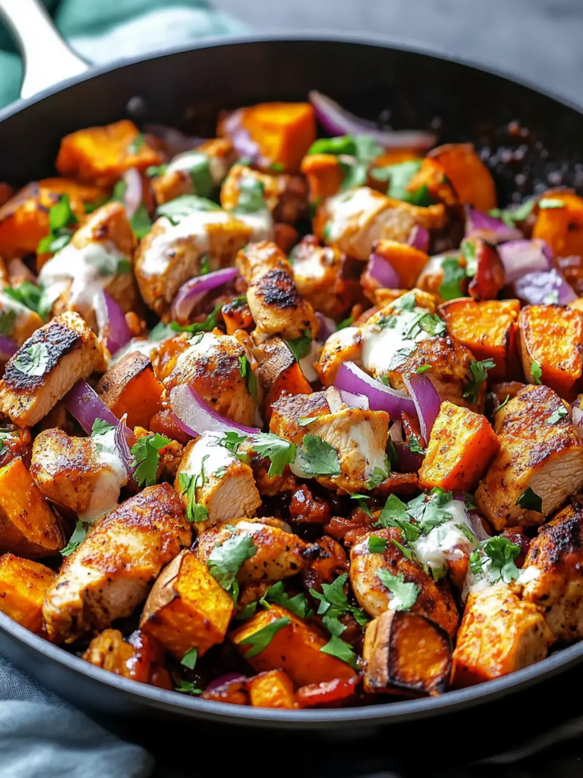 BBQ Chicken Sweet Potato Skillet: Quick One-Pan Delight 4 BBQ Chicken Sweet Potato Skillet