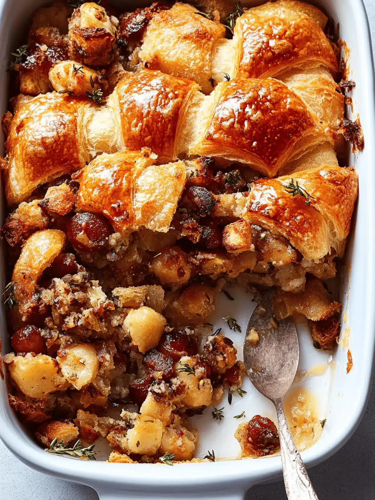 Savory Croissant Stuffing with Apples for a Festive Twist 3 Croissant Stuffing