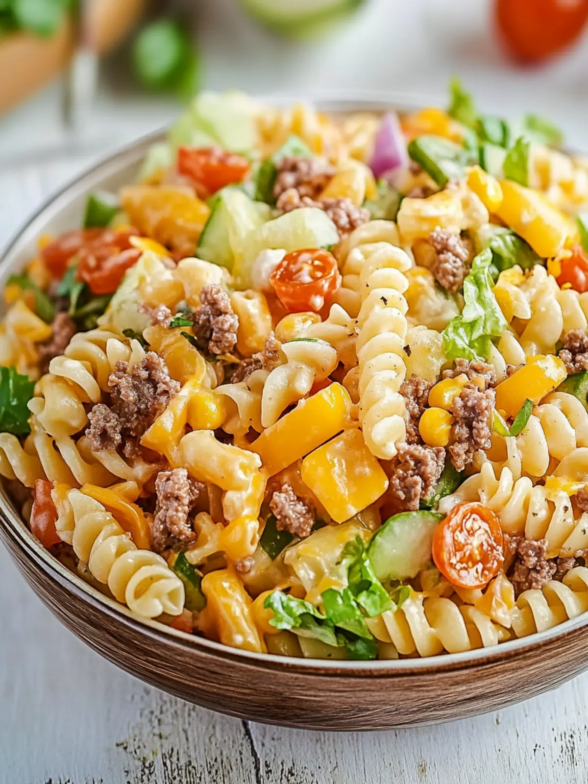 Big Mac Pasta Salad: Easy, Flavorful Fun for Any Gathering 4 Big Mac Pasta Salad