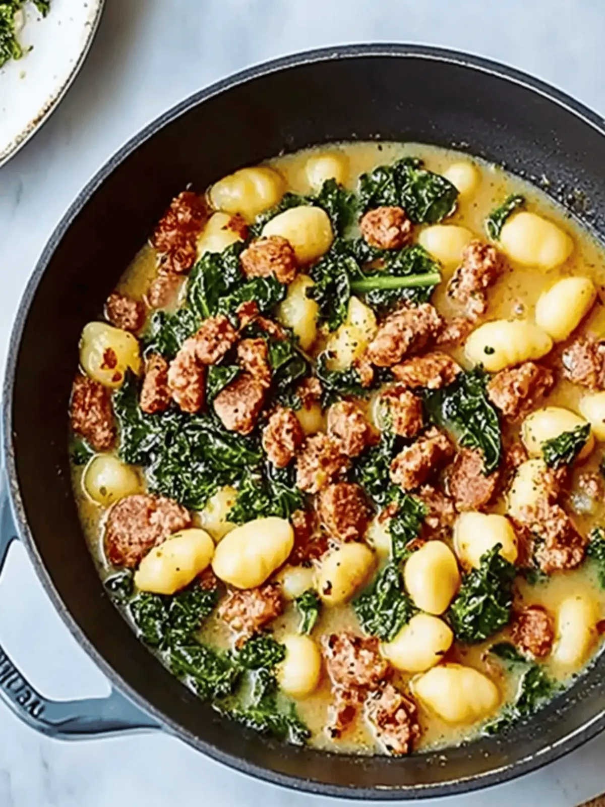 Sausage, Kale & Gnocchi One-Pot: 20-Minute Dinner Delight 3 Sausage, kale & gnocchi one-pot